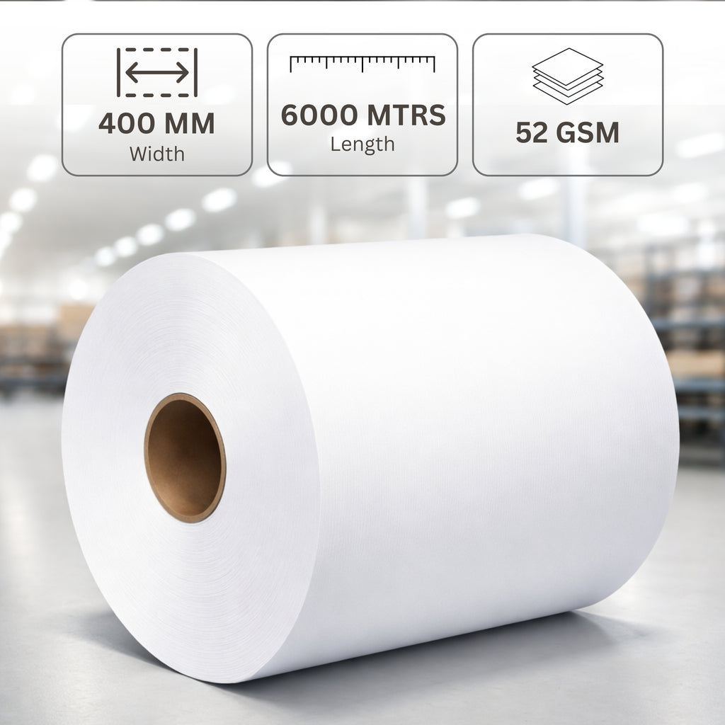 Premium paper roll with width and length specification